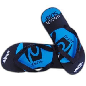 NWT SUMMER SOFT CASUAL FLIP FLOPS SANDALS POOL IN-OUTDOOR MEN'S NAVY BEACH SHOES